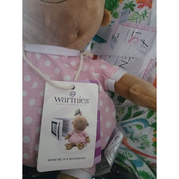 Warmies Snuggable Pink Polka Dot Baby Doll Plush Microwaveable Lavender Scented - Picture 5 of 7